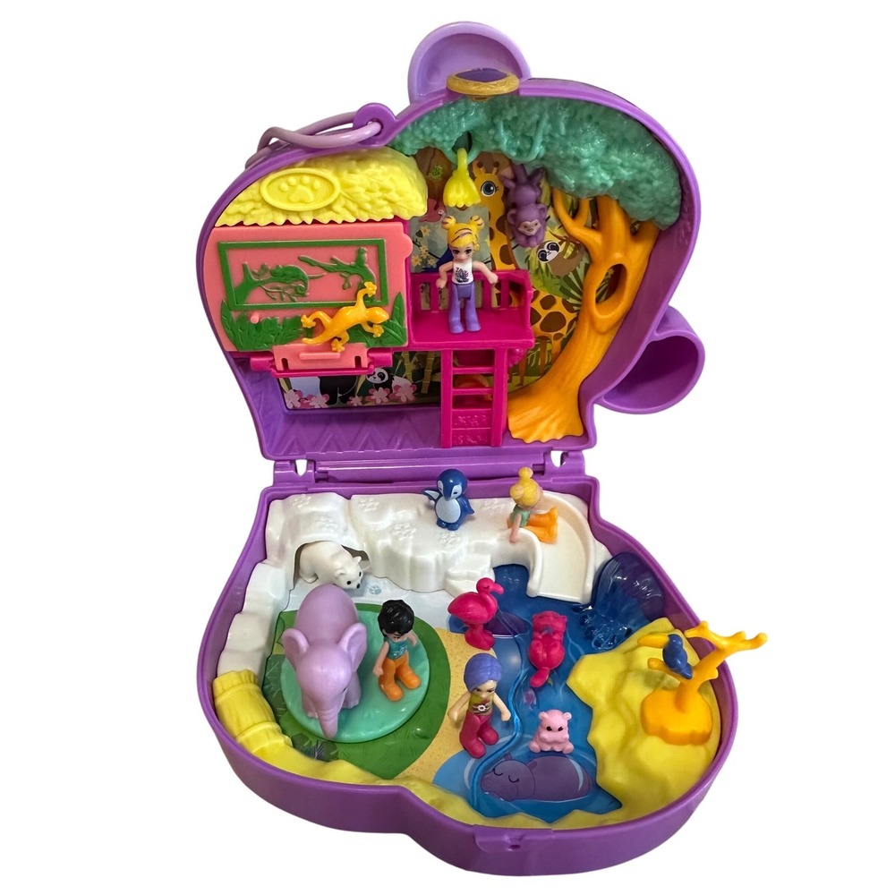 2020 Polly Pocket Elephant Adventure Compact Wearable Purse Playset GTN22 Mattel